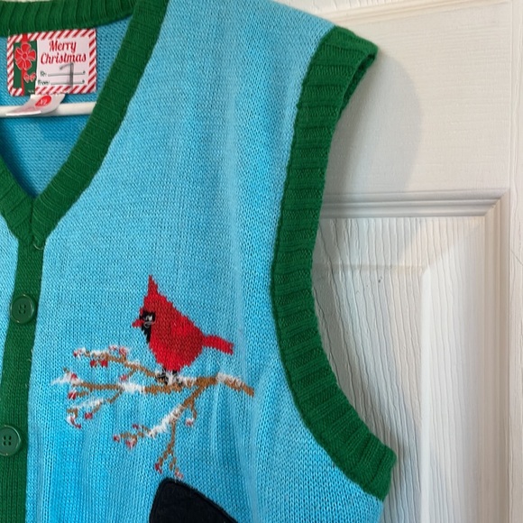 Vintage Winter Sweater Cardinals, and Snowman size Xl - Picture 8 of 13